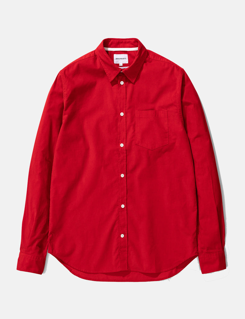 Norse Projects OsvaldCorduroyシャツ-AskjaRed