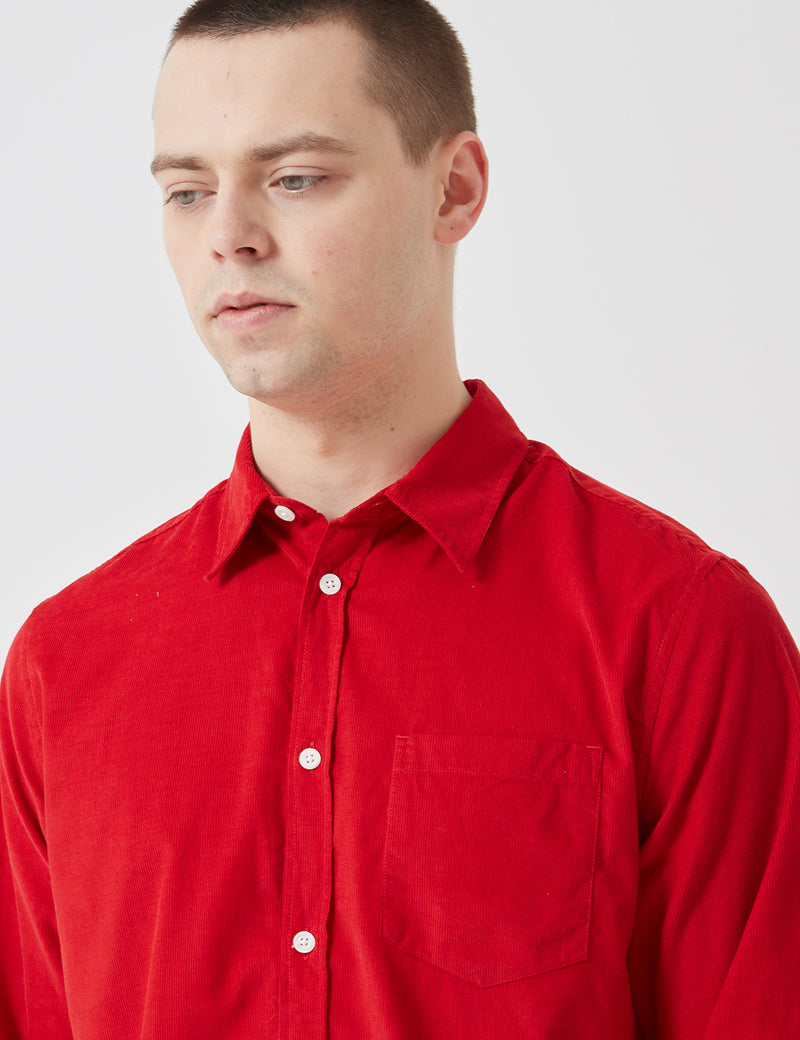 Norse Projects OsvaldCorduroyシャツ-AskjaRed