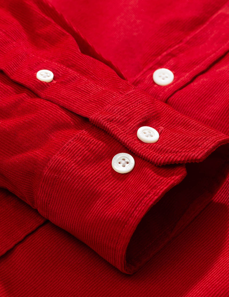 Norse Projects OsvaldCorduroyシャツ-AskjaRed