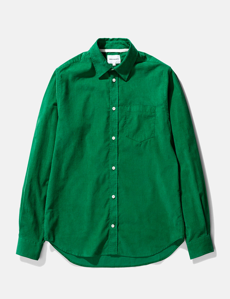 Norse Projects Osvald Corduroy Shirt - Sporting Green