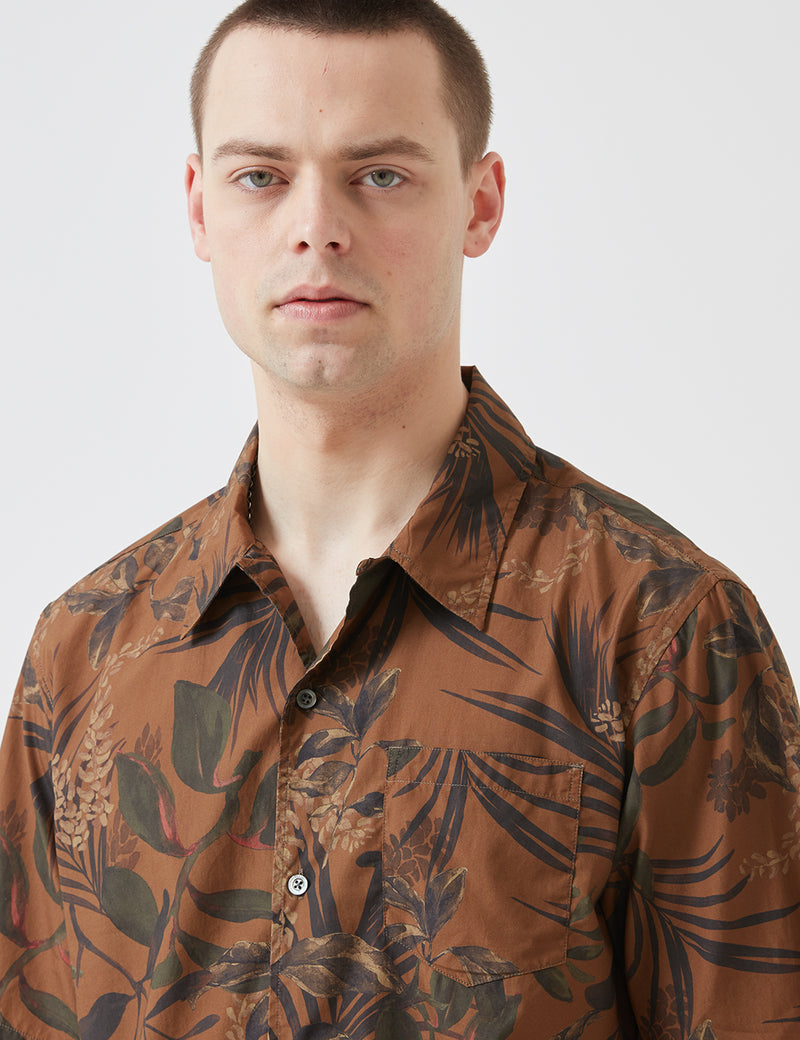 Norse Projects Carsten Print Shirt - Russet Red