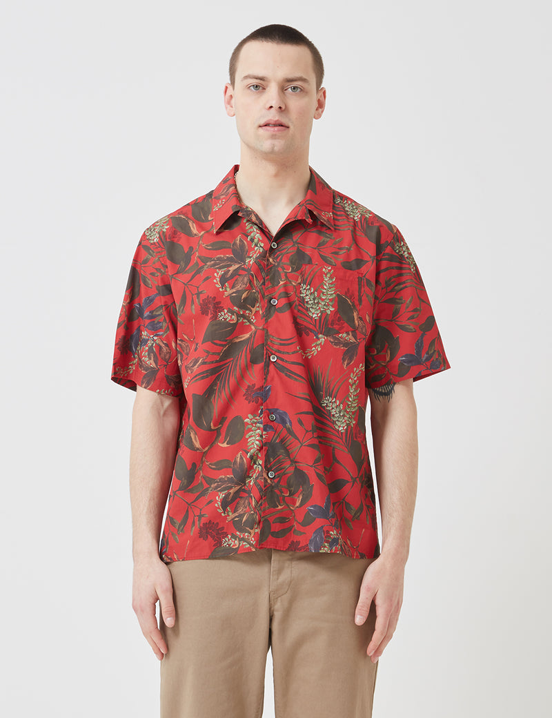 Norse Projects Carsten Print Shirt - Askja Red