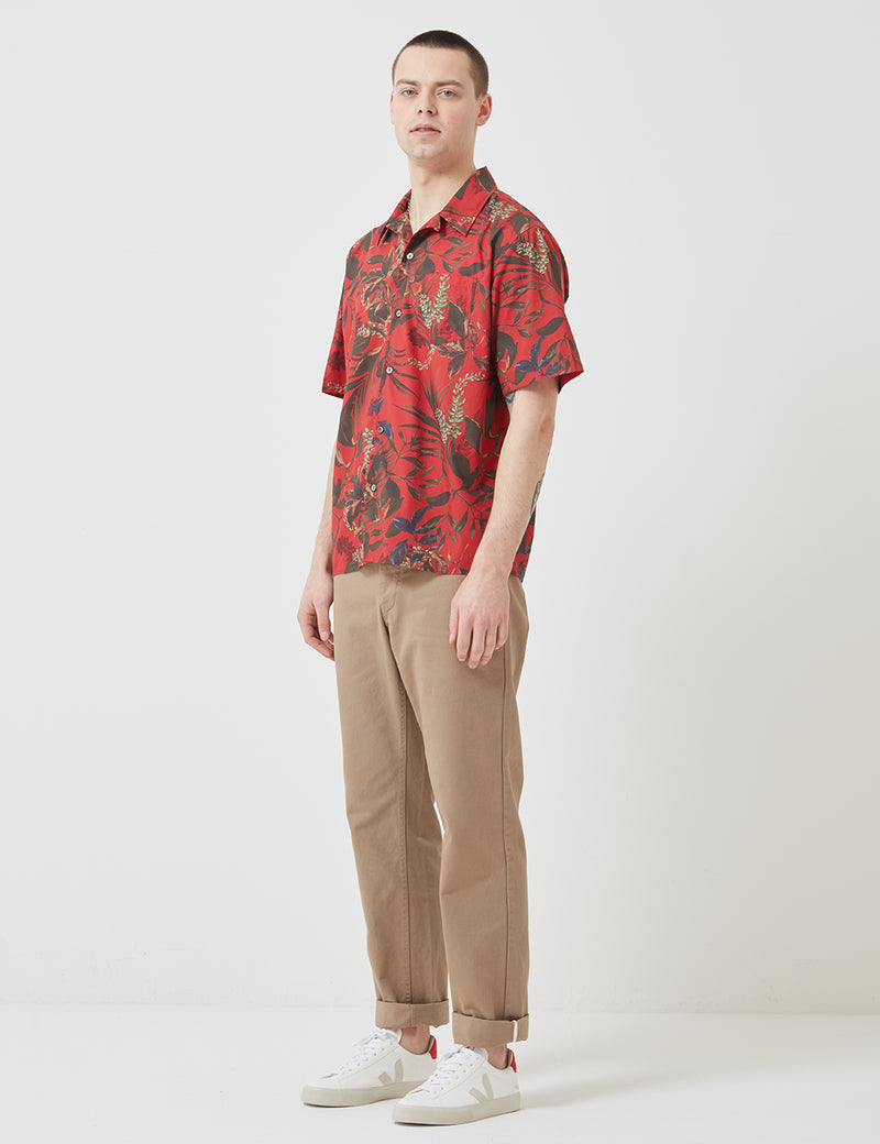 Norse Projects Carsten Print Shirt - Askja Red
