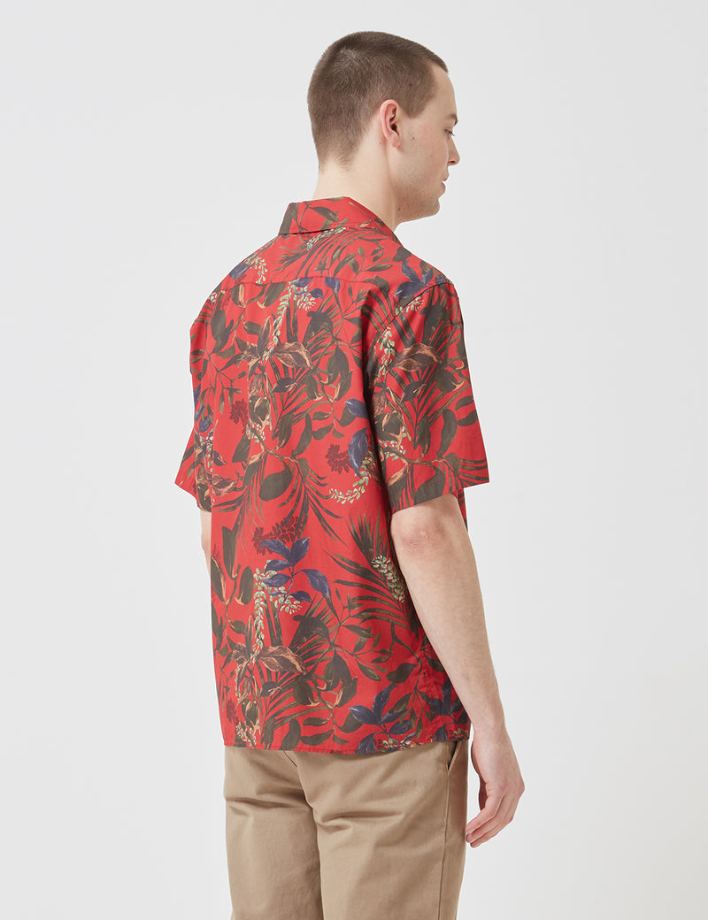 Norse Projects Carsten Print Shirt - Askja Red