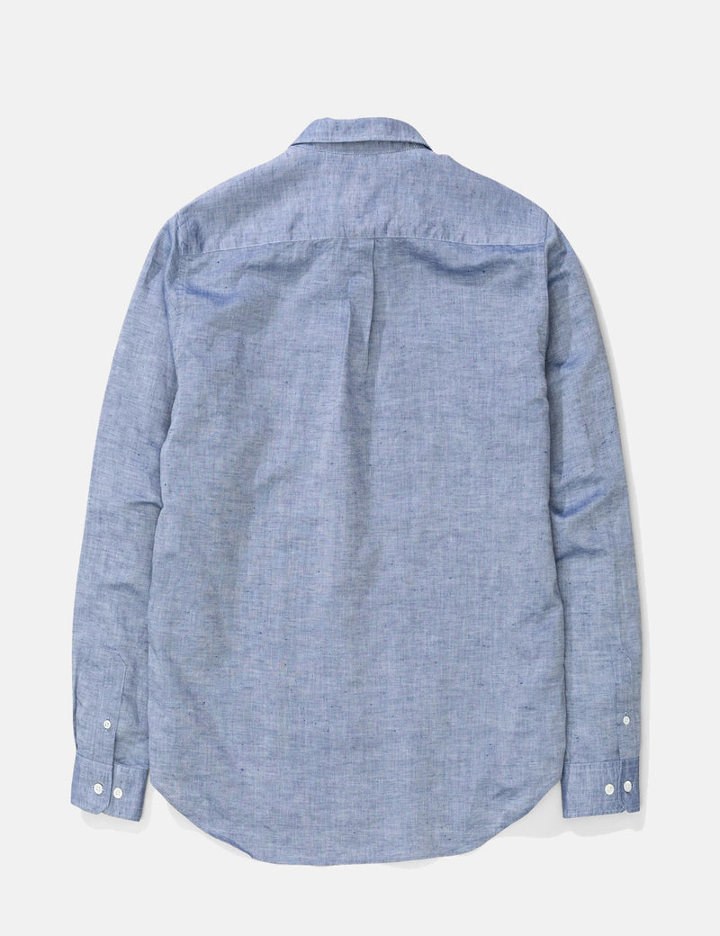 Norse Projects Osvald Button Down Shirt - True Blue