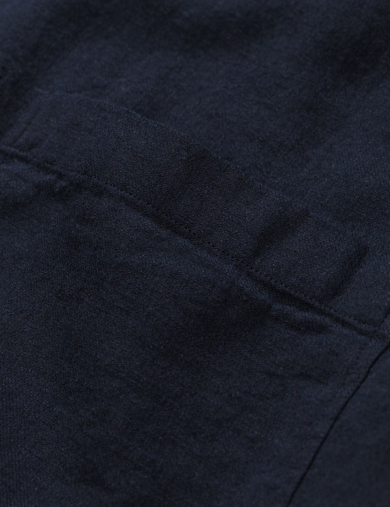 Norse Projects Oscar Half Placket Shirt - Dark Navy Blue