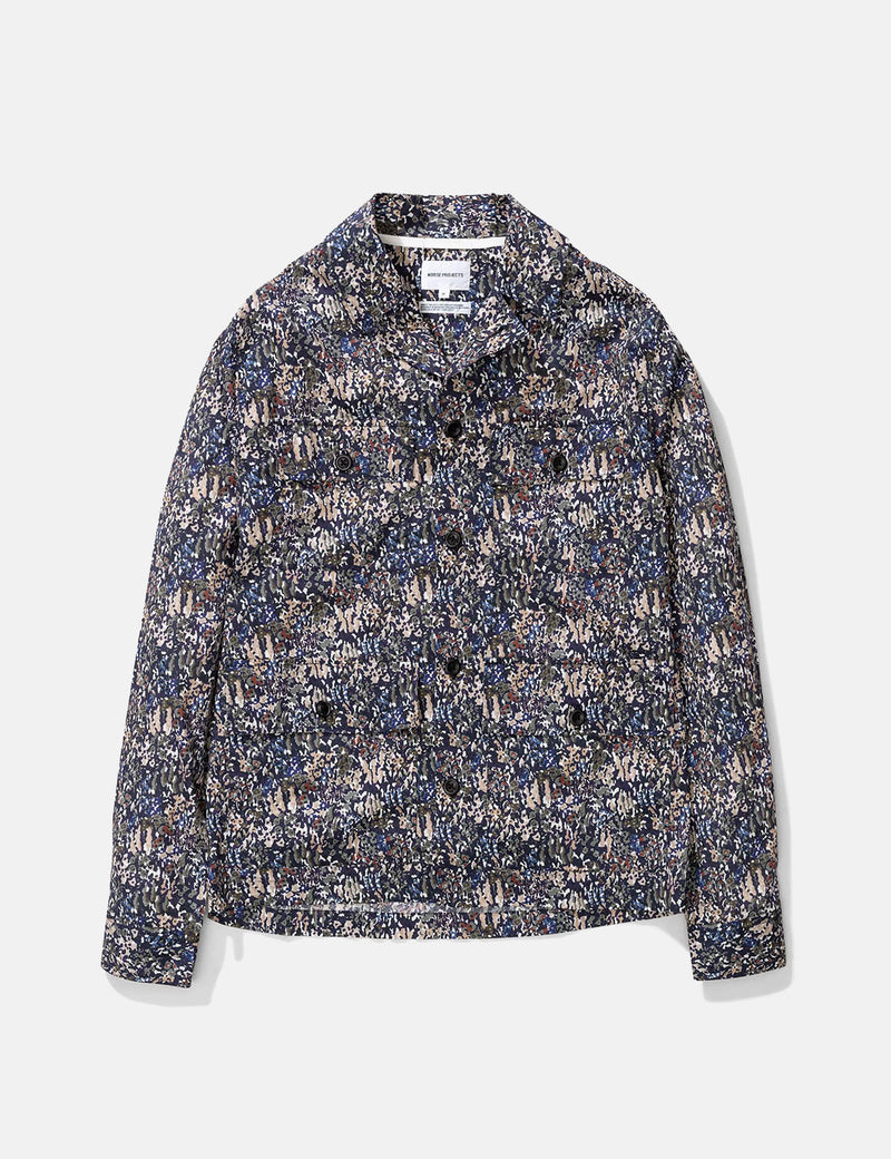 Norse Projects MadsLibertyプリントジャケット-アイビーグリーン