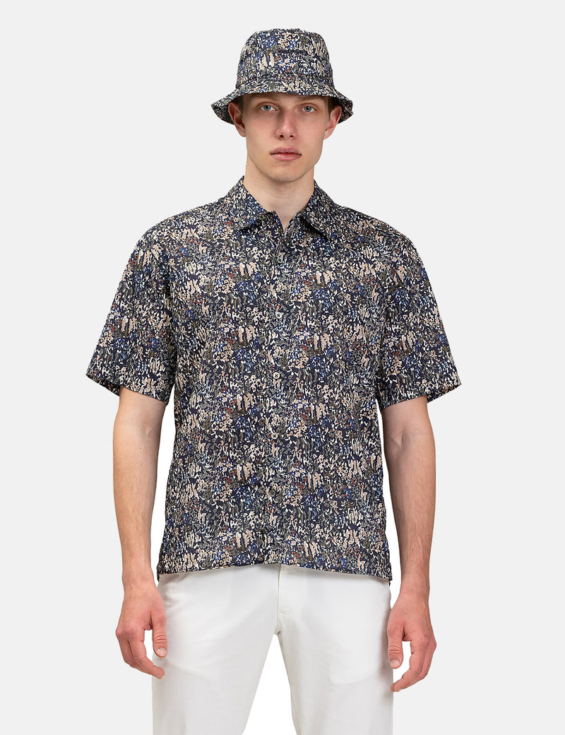 Norse Projects Carsten Liberty Print Shirt (Short Sleeve) - Ivy Green