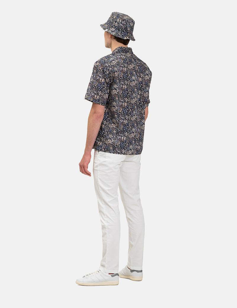 Norse Projects Carsten Liberty Print Shirt (Short Sleeve) - Ivy Green