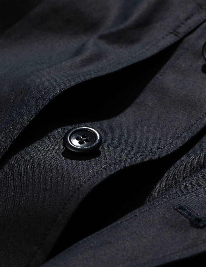 Norse Projects Kyle Baumwoll-Leinen-Jacke - Schwarz