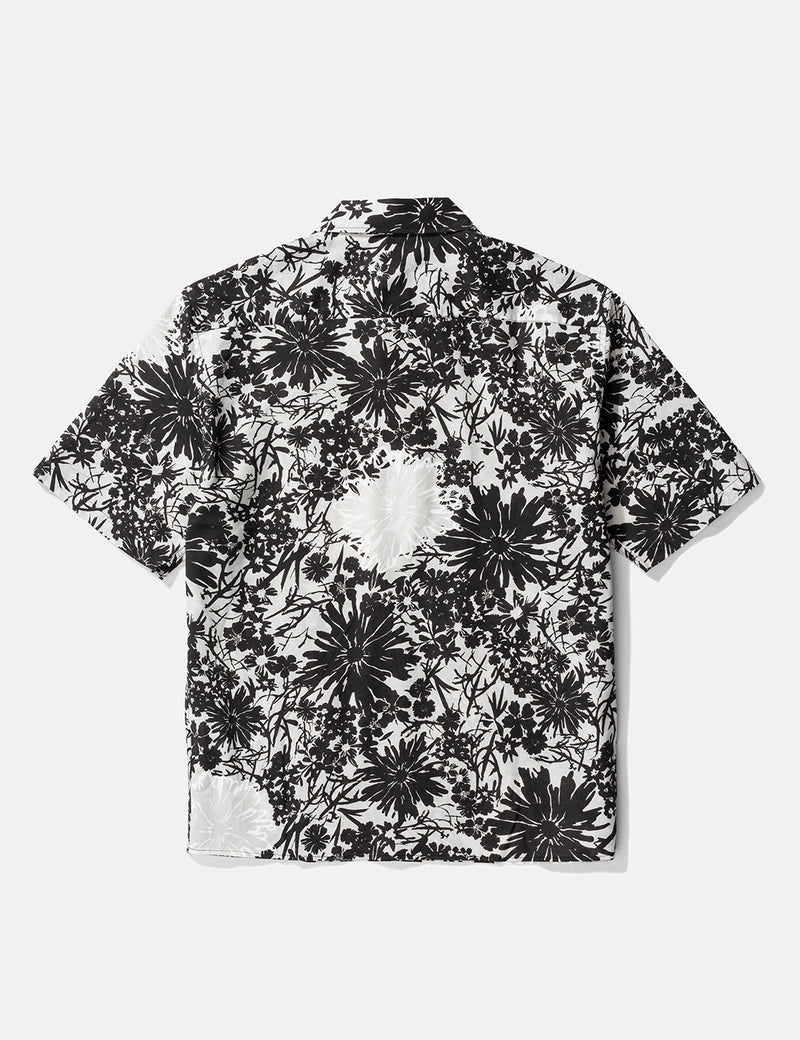 Norse Projects Carsten Flower Print Shirt - Glazier Grey