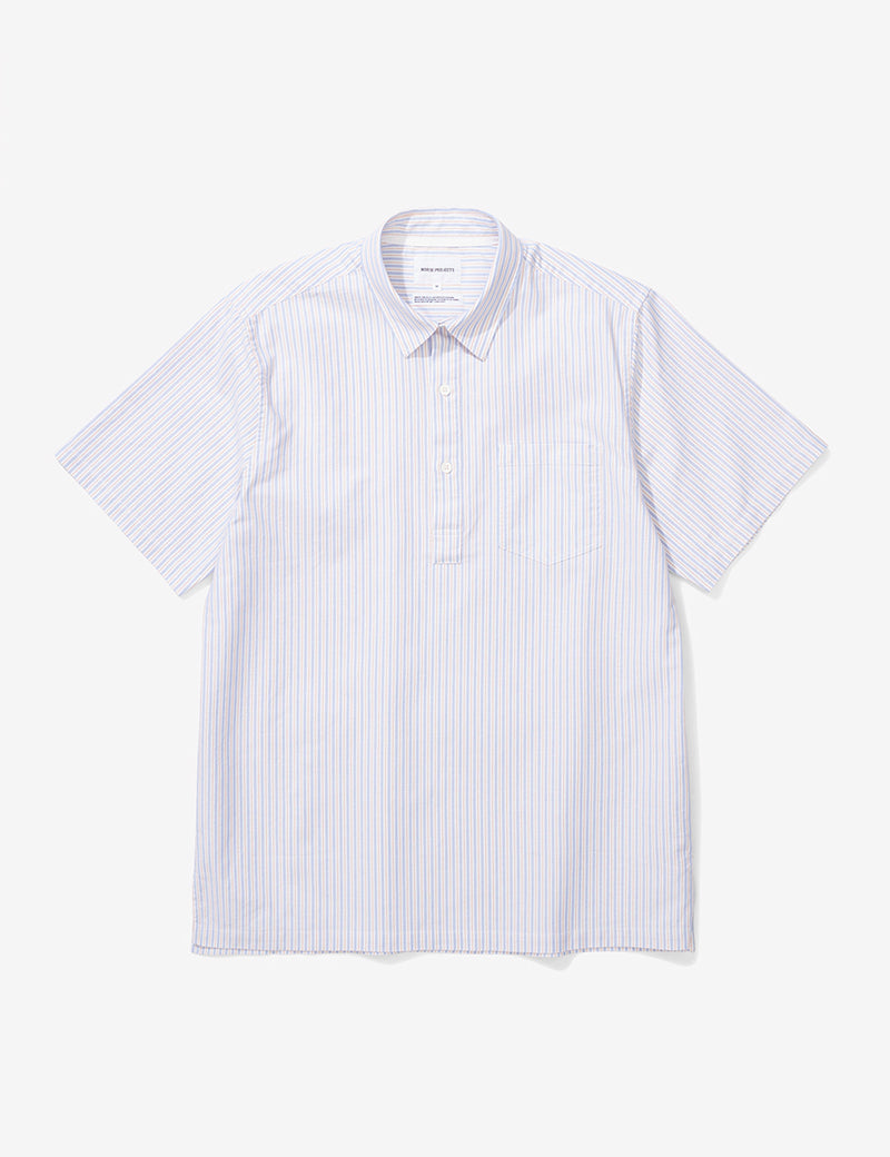 Norse Projects Oscar Oxford SS Shirt - Clouded Blue