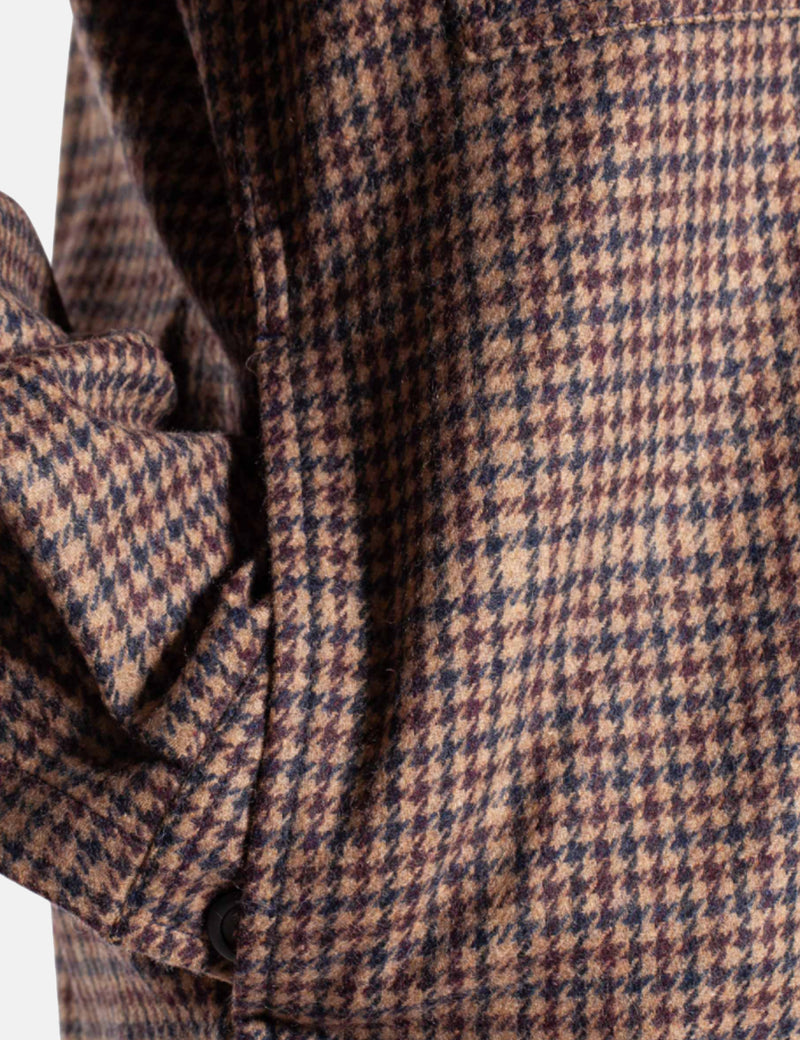 Norse Projects Kyle Wool Utility Shirt - Khaki Check