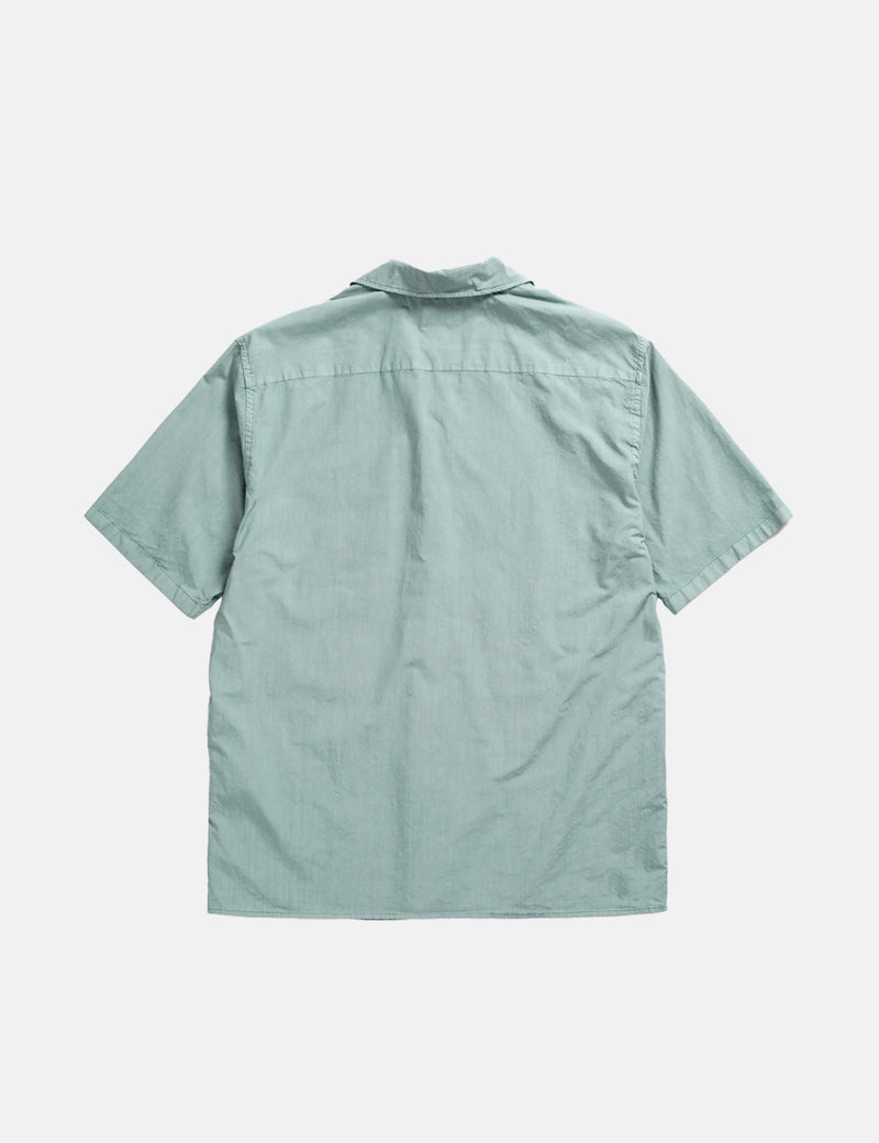 Norse Projects Carsten半袖シャツ（テンセル）-ミネラルブルー