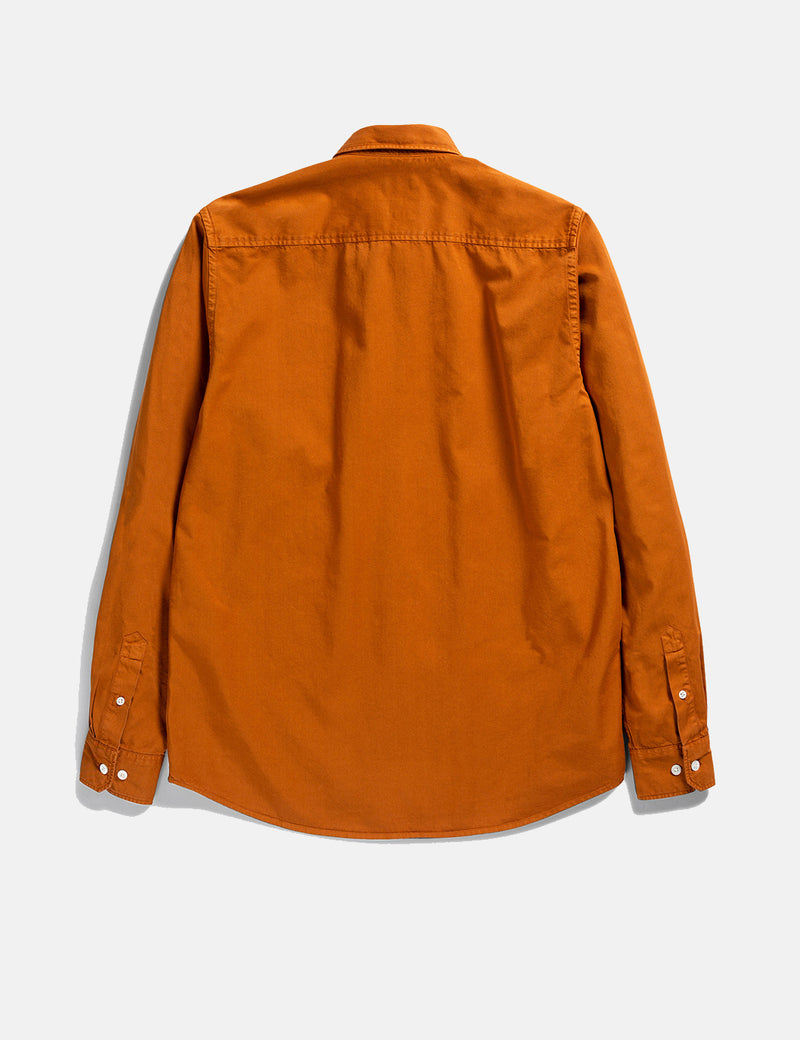 Norse Projects Chemise en Twill Léger Anton - Orange Rufous