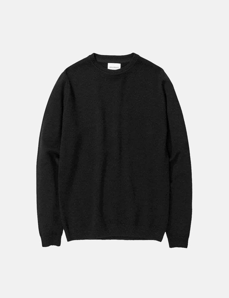 Norse Projects Sigfred Knit Sweatshirt（ウール）-ブラック