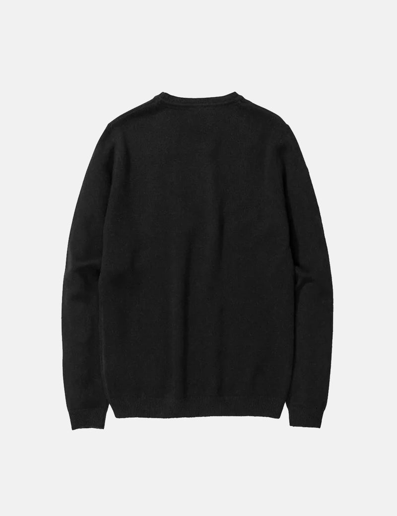 Norse Projects Sigfred Knit Sweatshirt（ウール）-ブラック