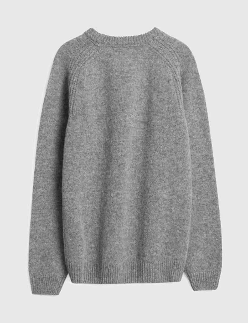 Norse Projects Birnir Shetland Jumper - Mouse Grey