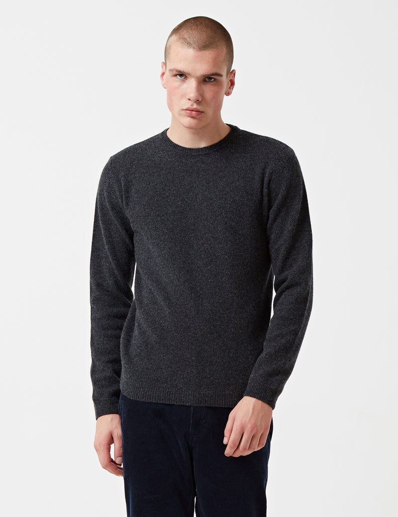 Norse Projects Sigfred Lambswool Jumper - Charcoal Grey