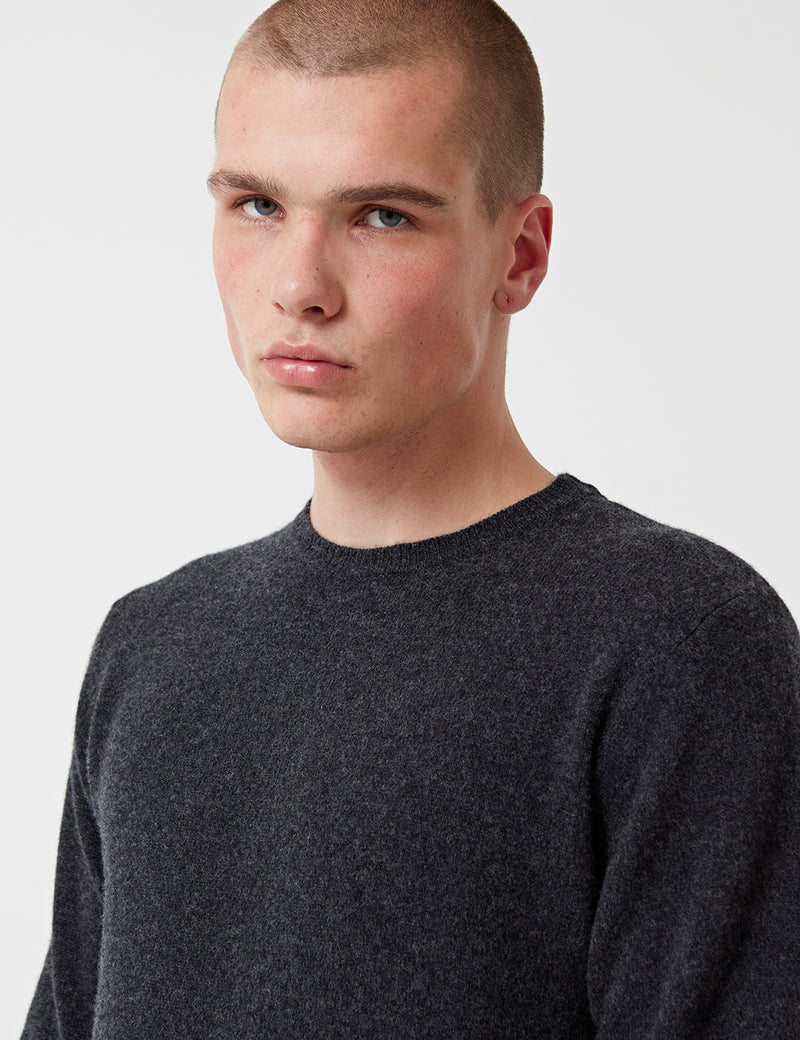 Norse Projects Sigfred Lambswool Jumper - Charcoal Grey