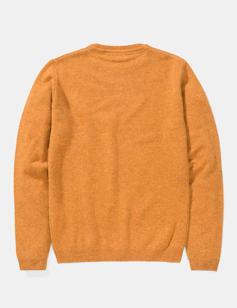 Norse Projects Sigfred Knit Sweatshirt (Lambswool) - Mustard Yellow