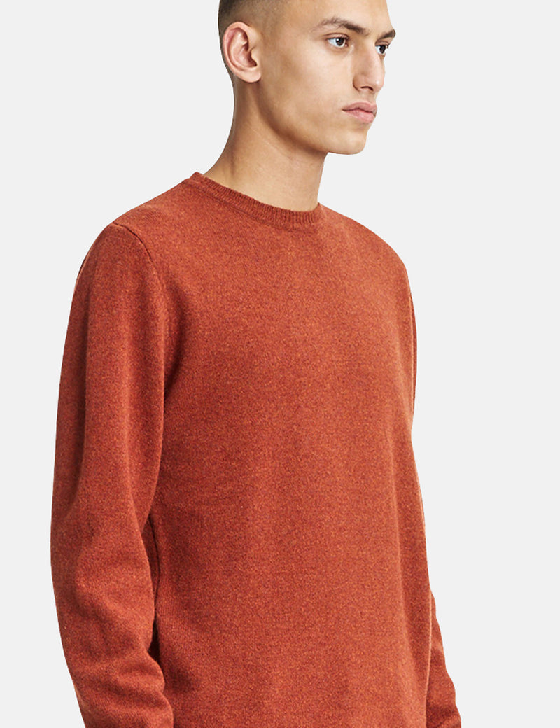 Norse Projects Sigfred Knit Sweatshirt（ウール）-シグナルオレンジ