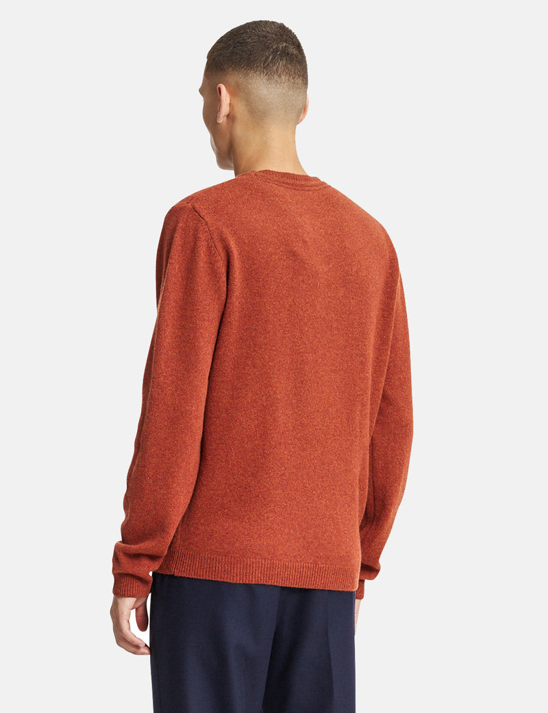 Norse Projects Sigfred Knit Sweatshirt（ウール）-シグナルオレンジ