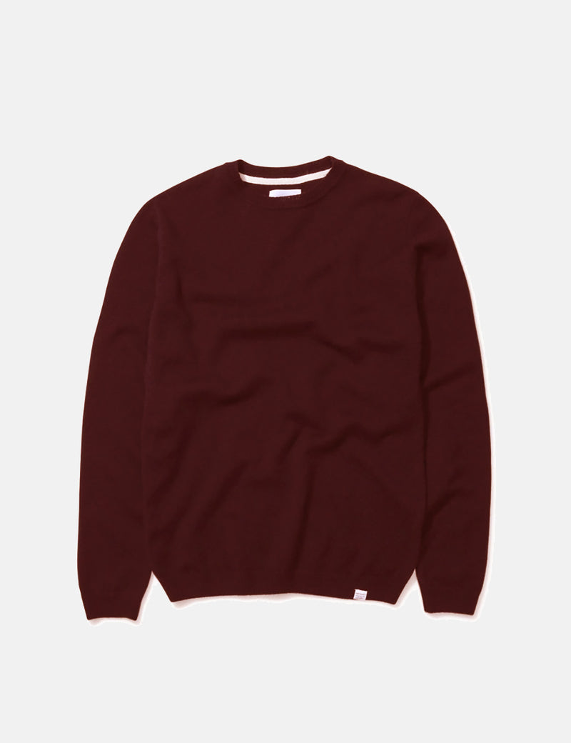 Norse Projects Sigfred Sweatshirt (Lambswool) - Hermatite Red