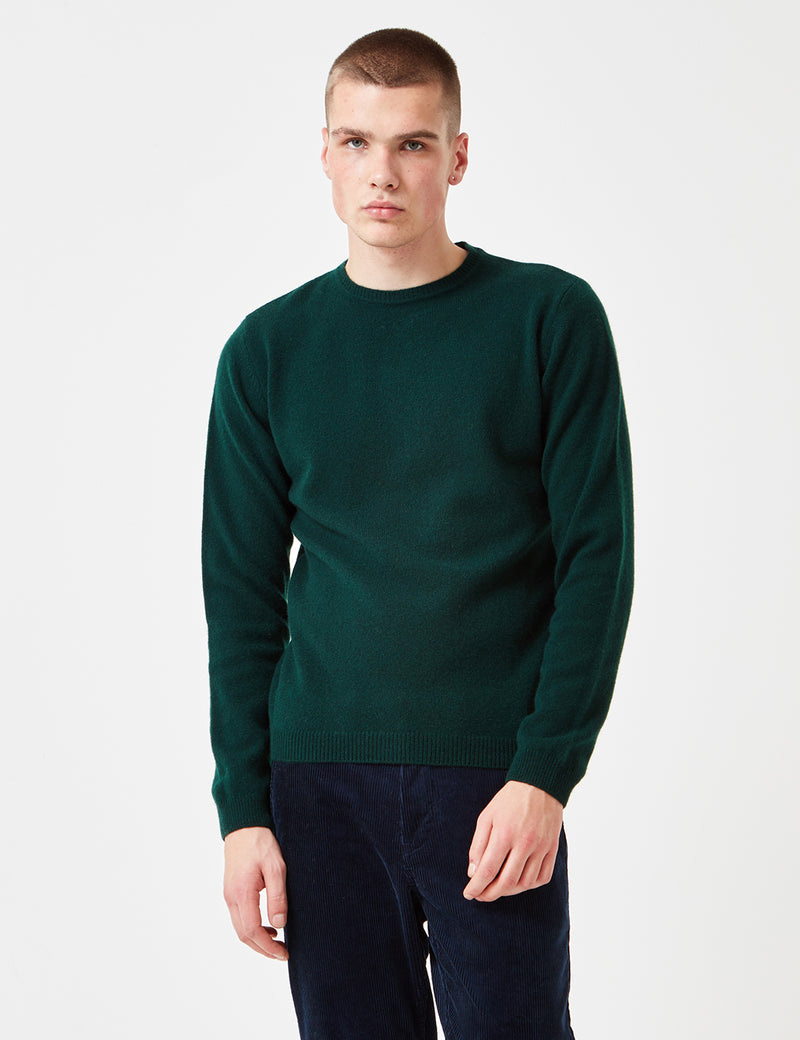 Norse Projects Sigfred Lambswool Jumper - Moss Green