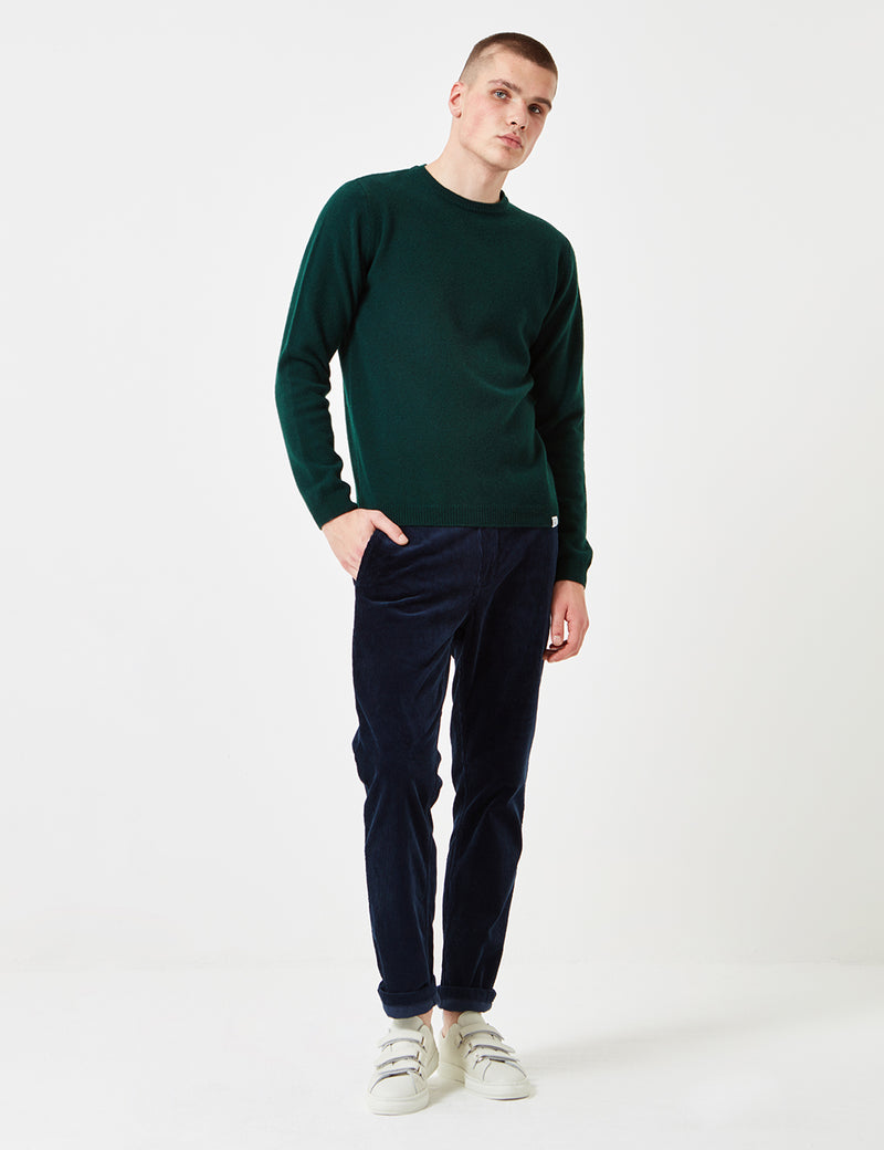 Norse Projects Sigfred Lambswool Jumper - Moss Green