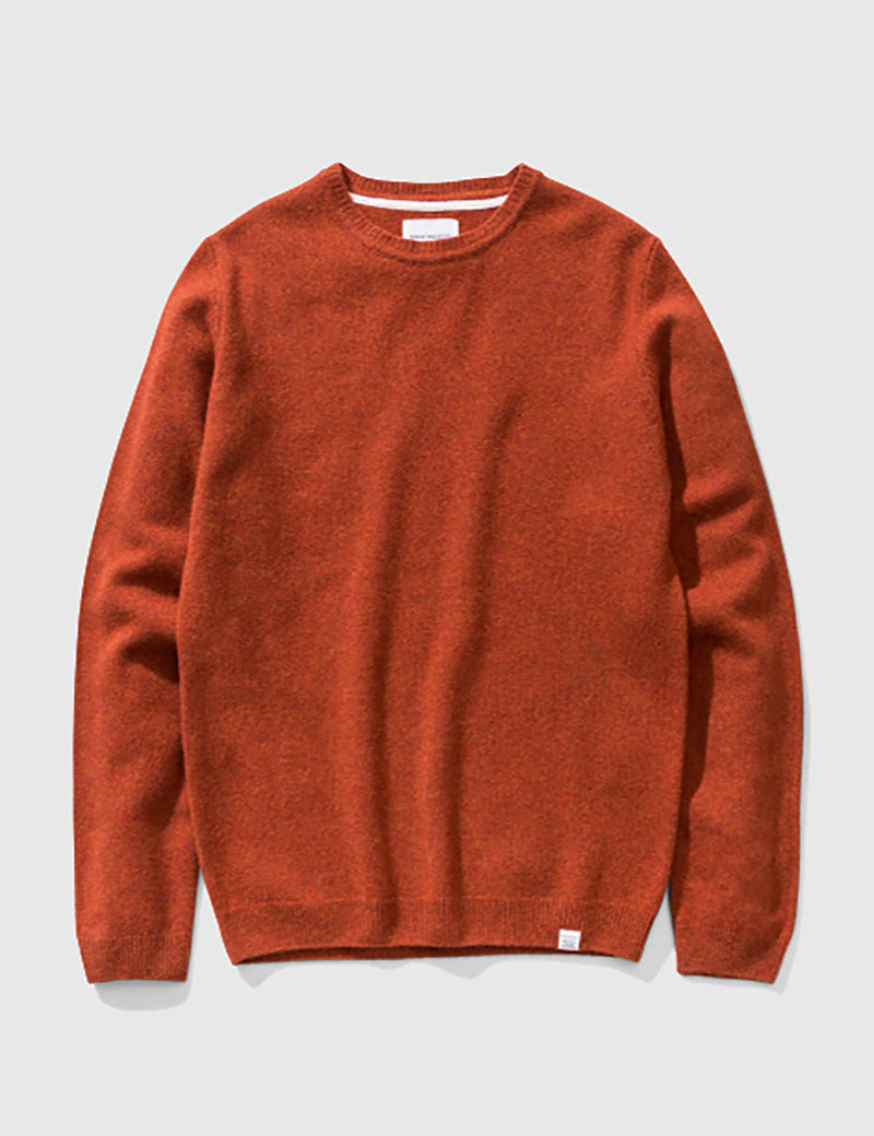 Norse Projects Sigfred Lambswool Jumper - Ochre Orange