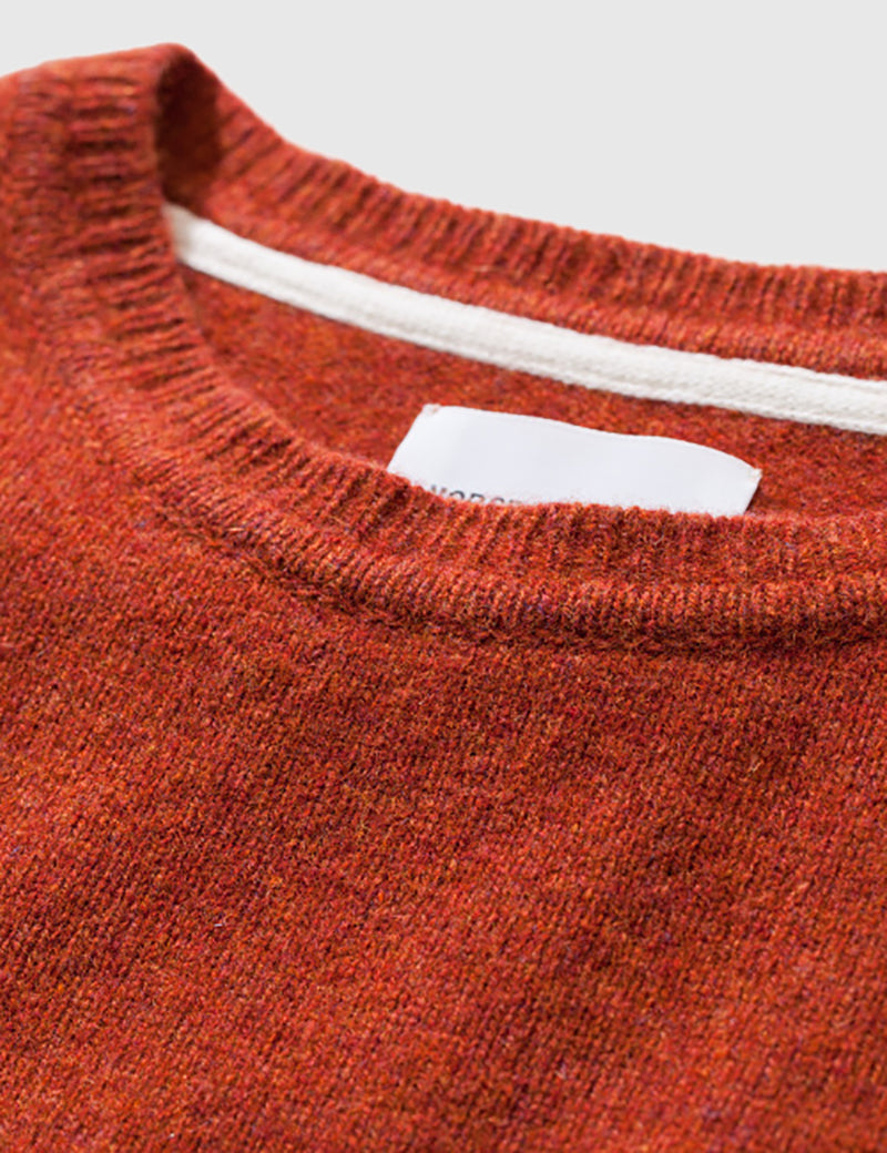 Norse Projects Sigfred Lambswool Jumper - Ochre Orange