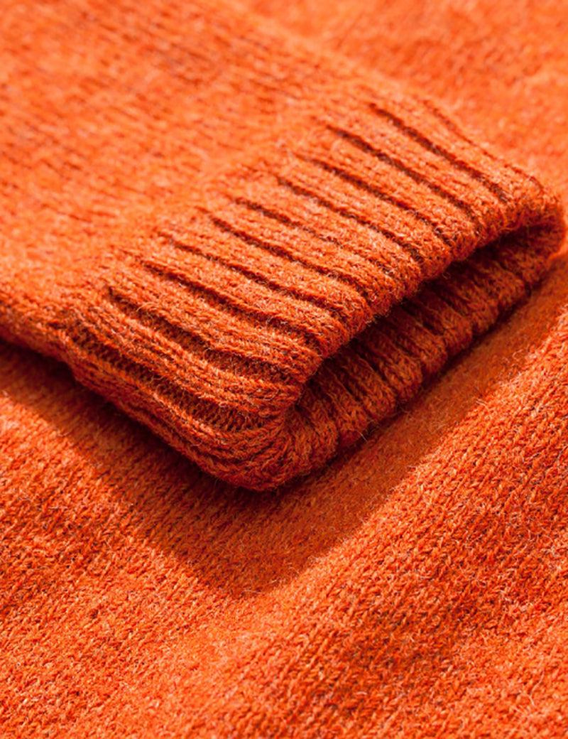 Norse Projects Birnir Shetland Jumper - Ochre Orange