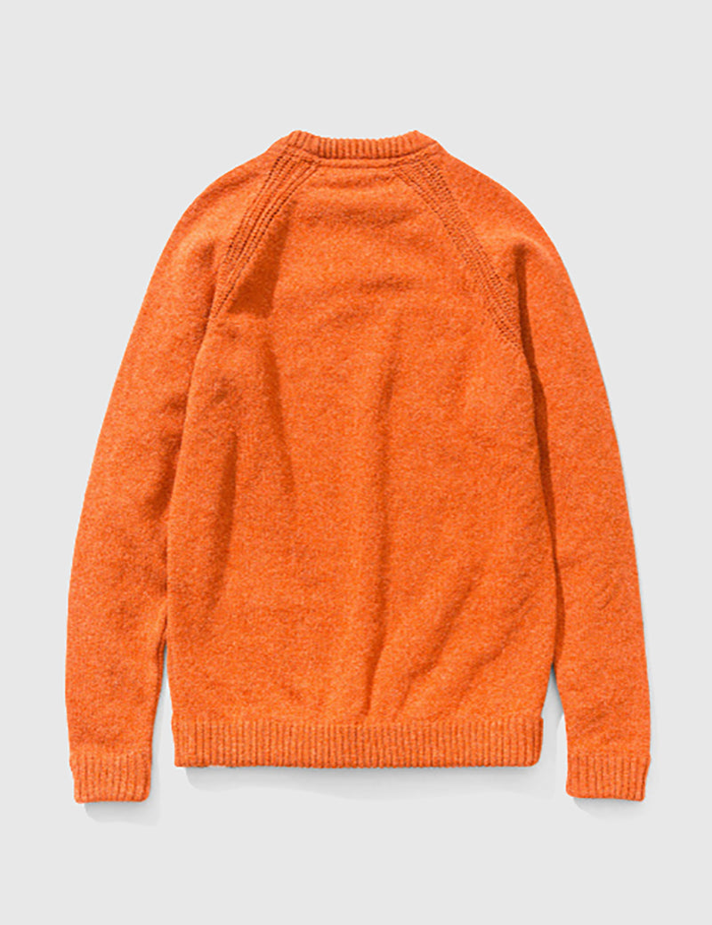 Norse Projects Birnir Shetland Jumper - Ochre Orange