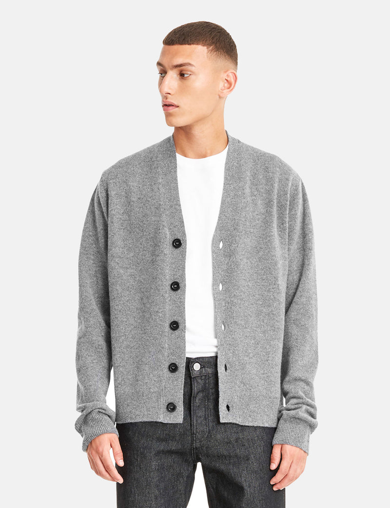 Norse Projects Adam cardigan (Wool) - Light Grey Melange