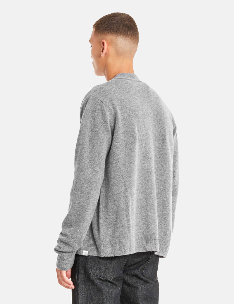 Norse Projects Adam cardigan (Wool) - Light Grey Melange