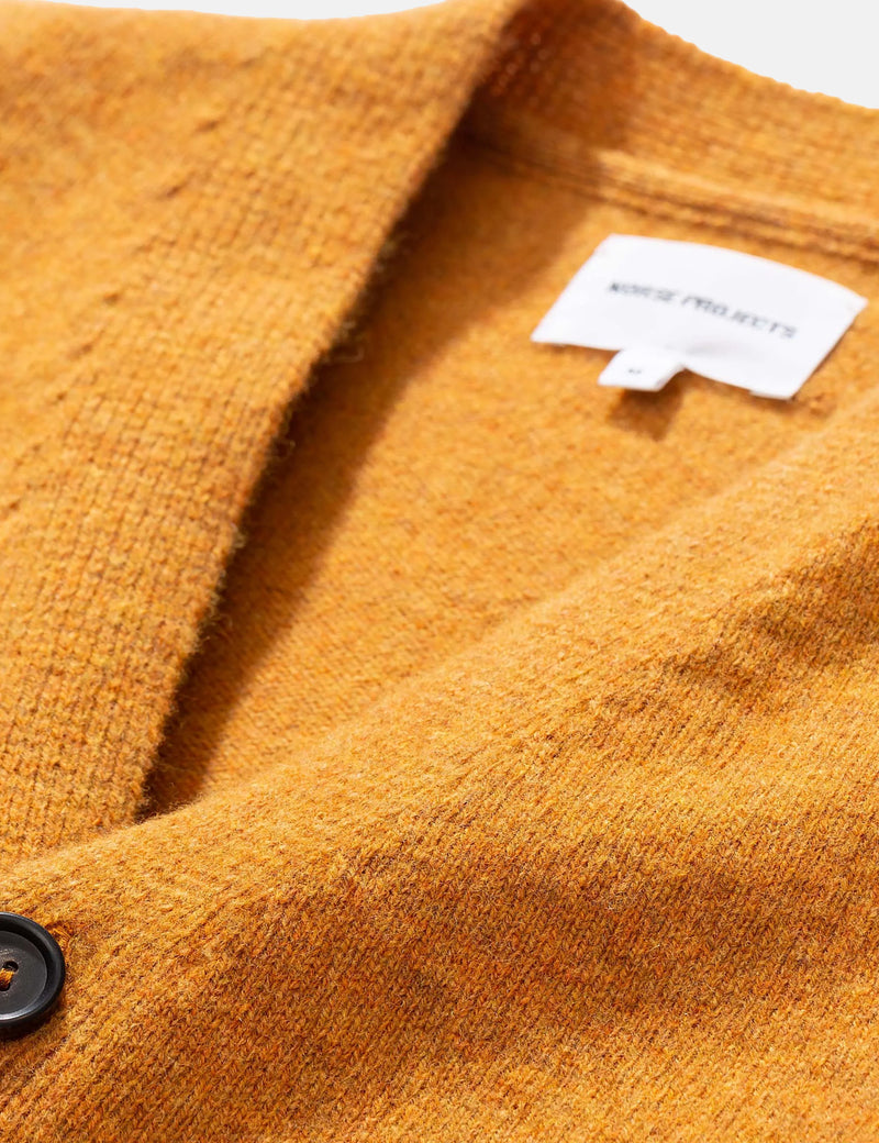 Norse Projects Adam Cardigan (Wool) - Montpellier Yellow