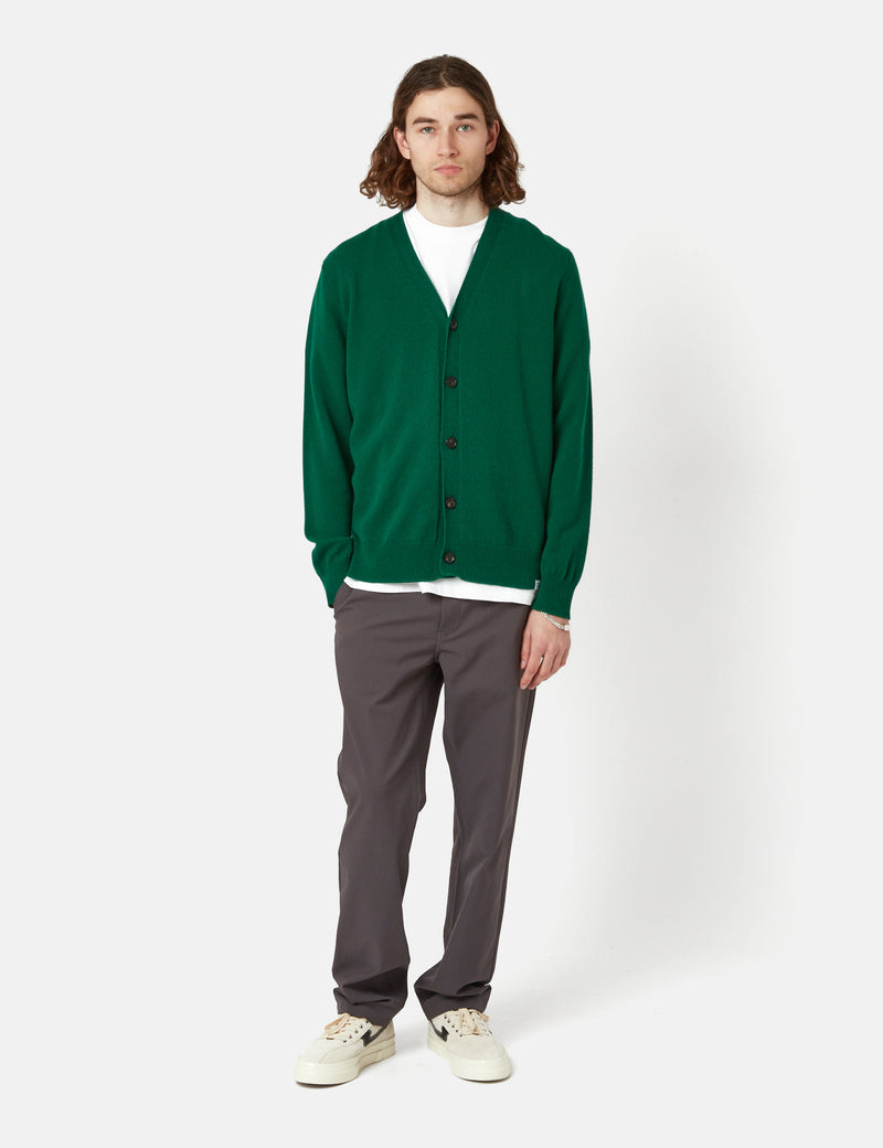 Norse Projects Adam Lambswool Crewneck - Vert Bouteille
