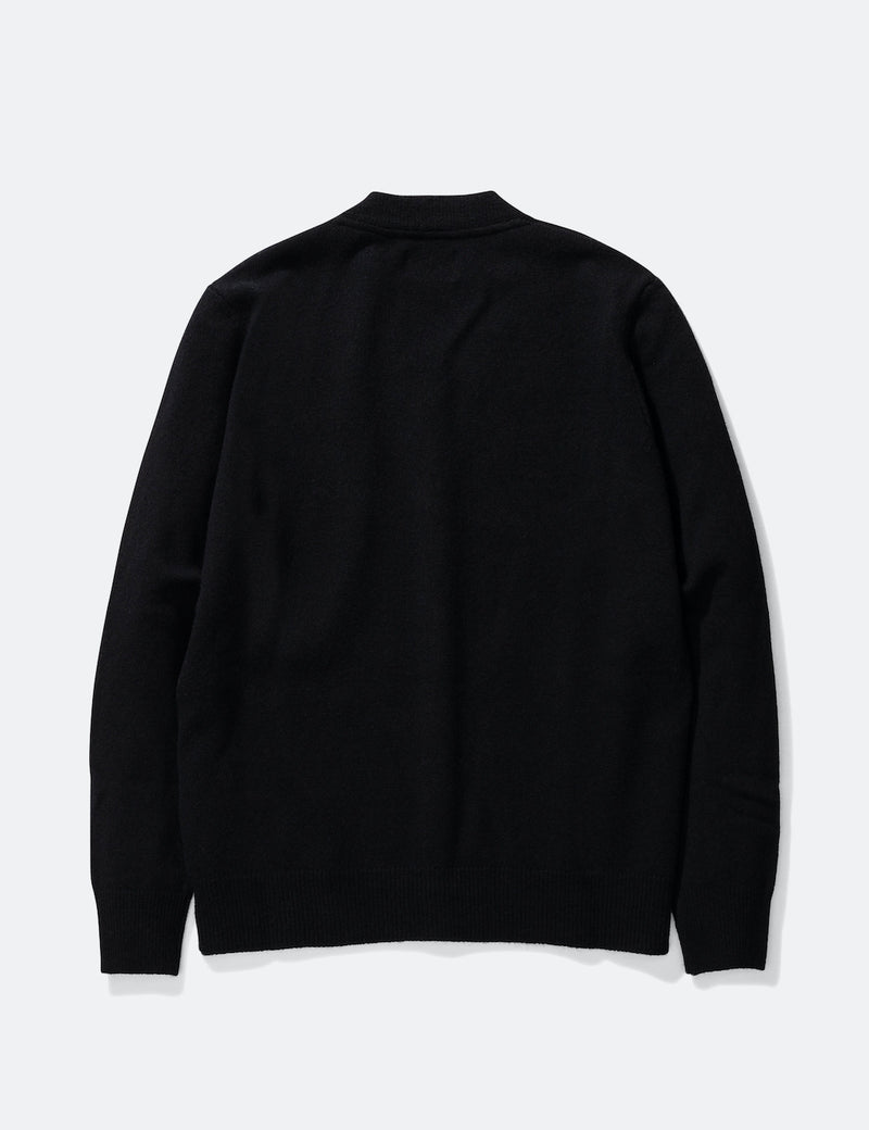 Norse Projects Adam Cardigan (Wolle) - Schwarz