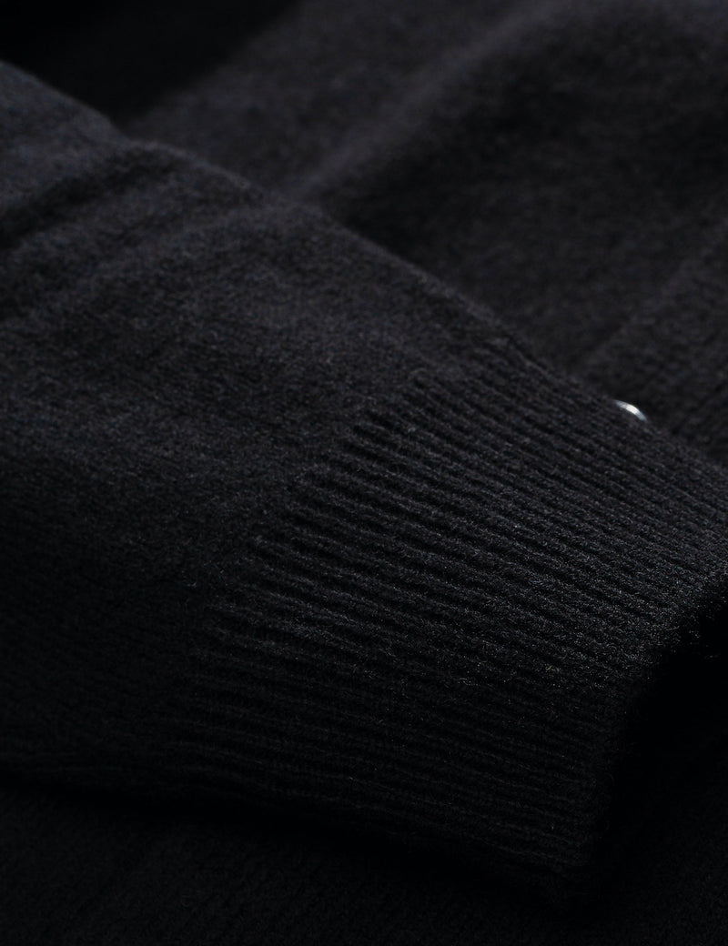 Norse Projects Adam Cardigan (Wolle) - Schwarz