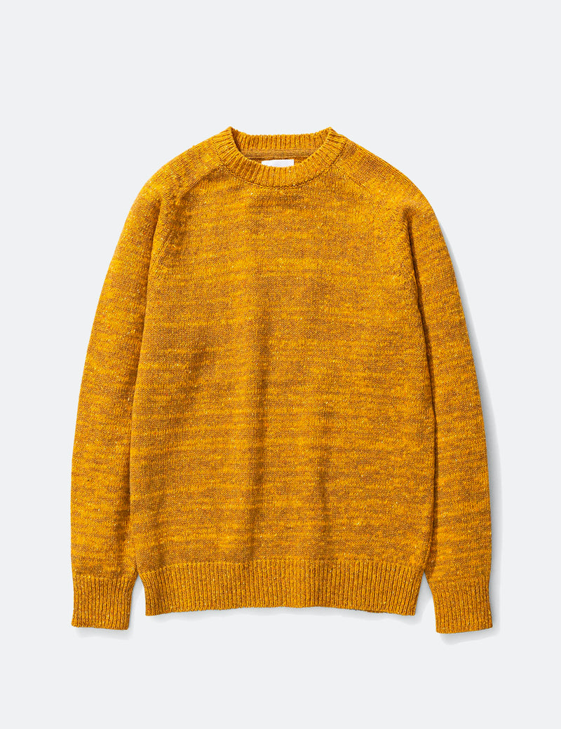 Norse Projects Viggo Crewneck Neps Knitted Sweater  - Montpellier Yellow
