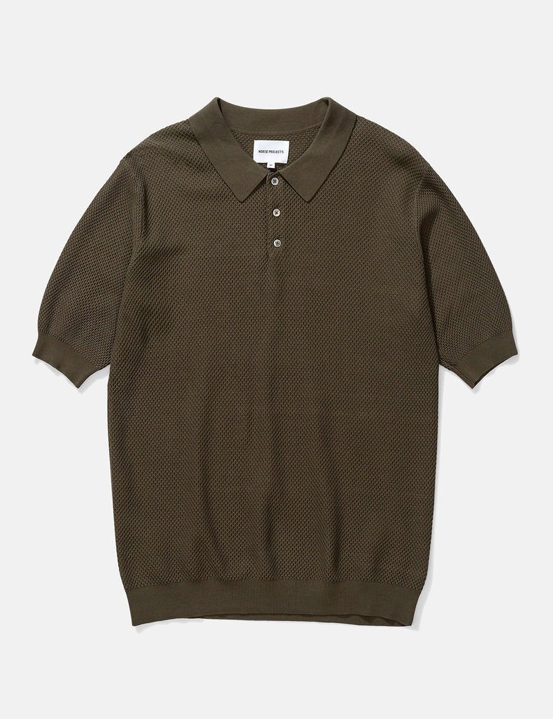 Norse Projects Johan Light Bubble Polo - Ivy Green