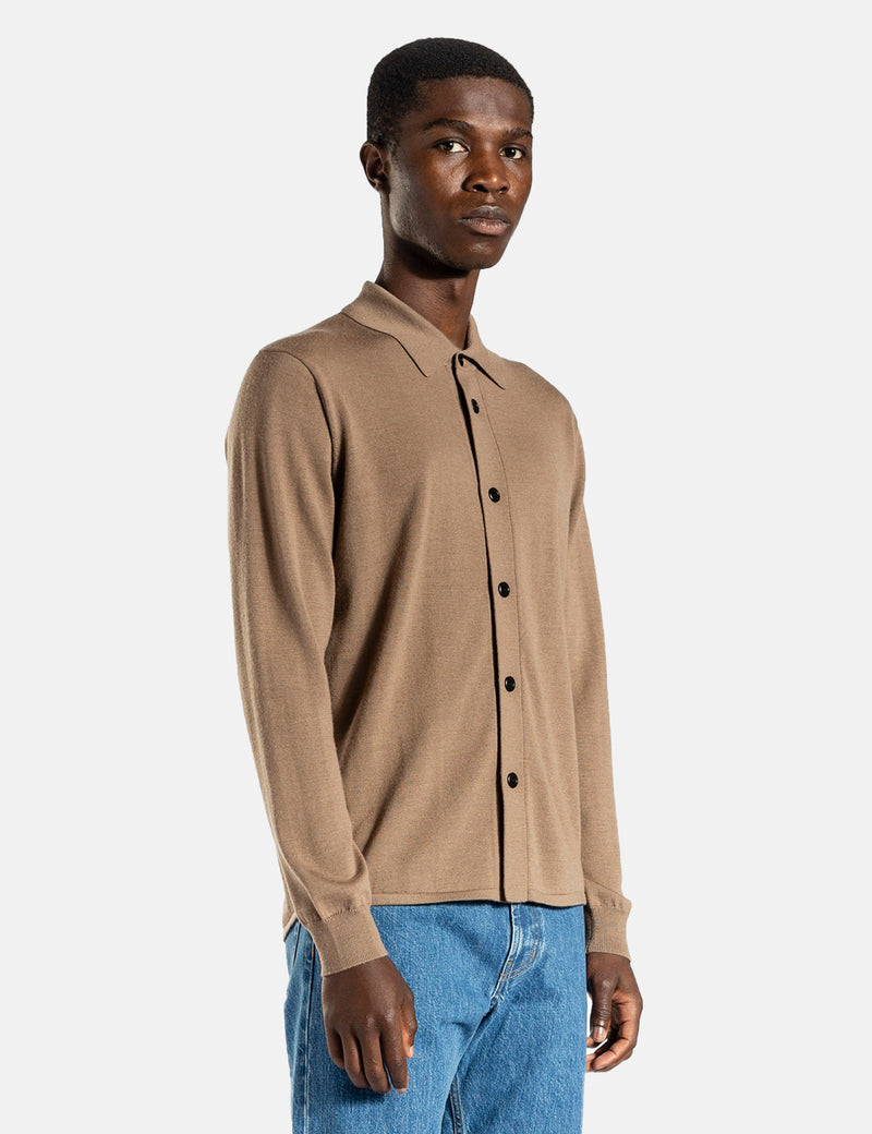 Norse Projects Martin TechMerinoプルオーバー-ユーティリティカーキ