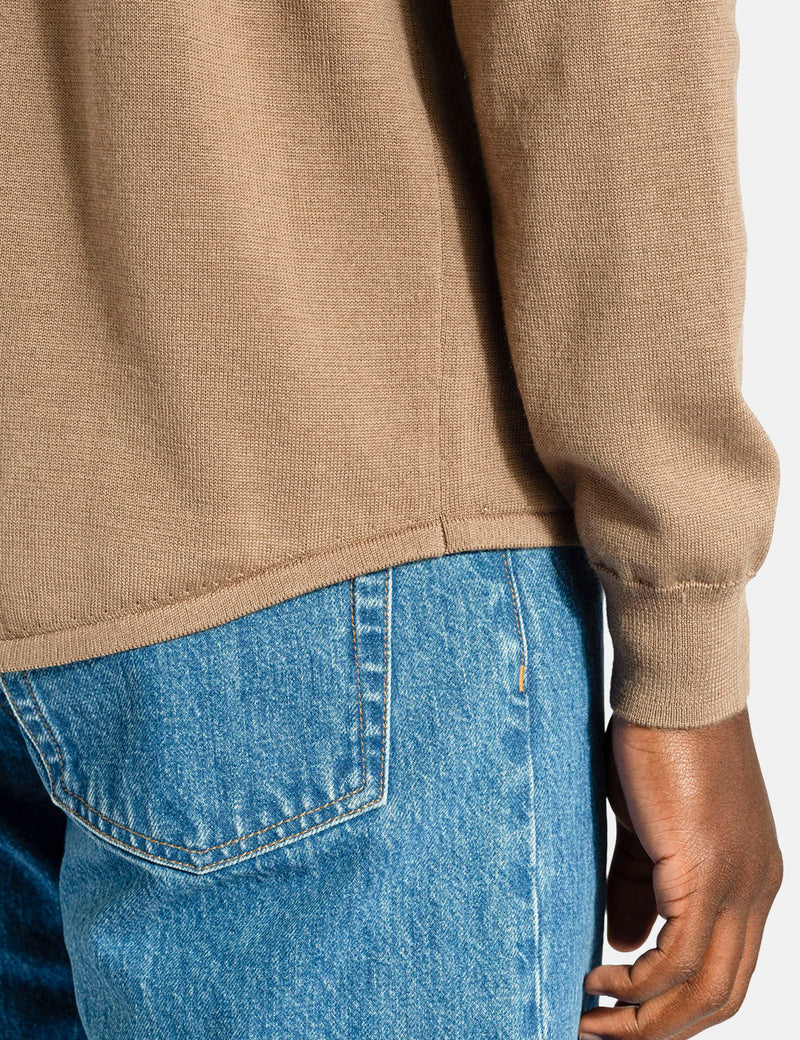 Norse Projects Martin TechMerinoプルオーバー-ユーティリティカーキ