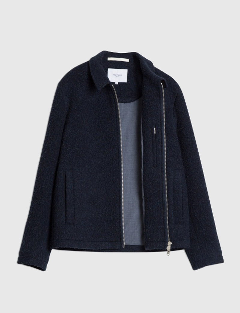 Norse Projects Elliot Wool Jacket - Navy