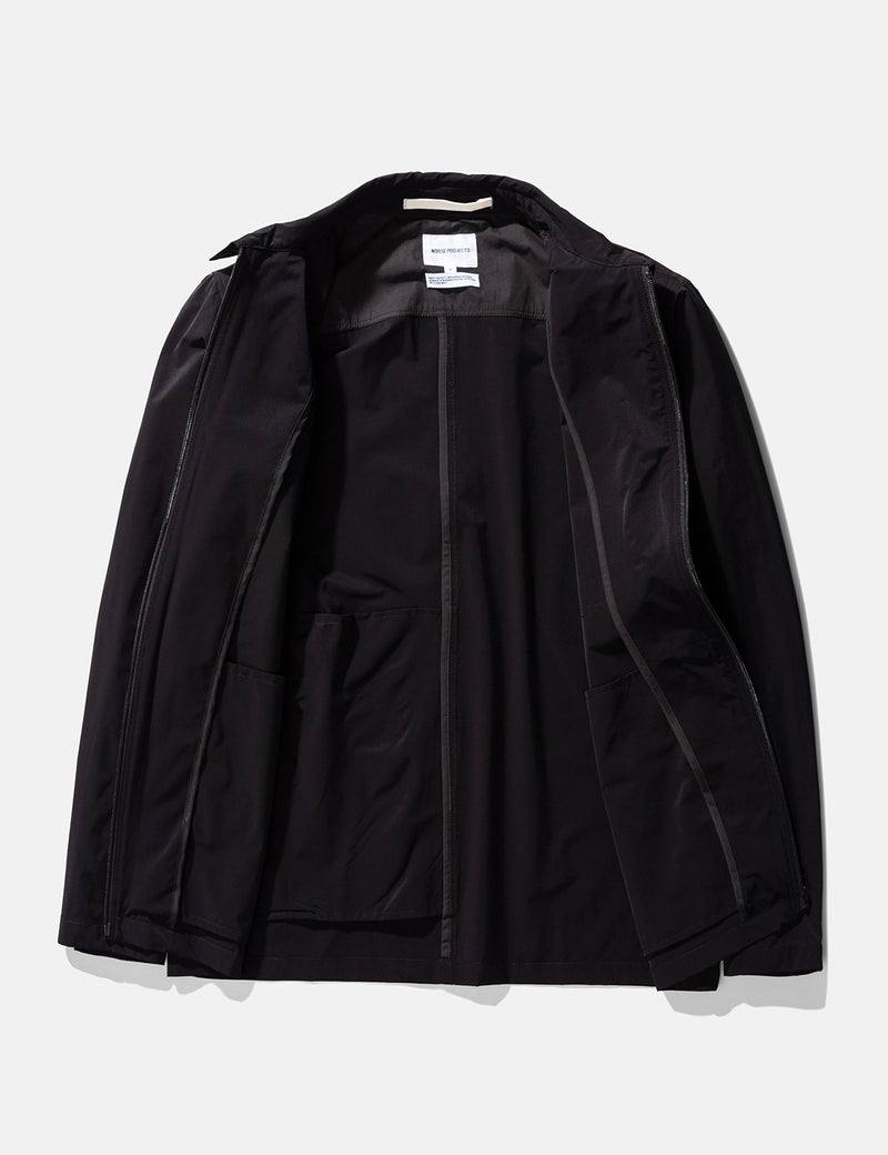 Norse Projects Jens Zip Packable Jacket - Black