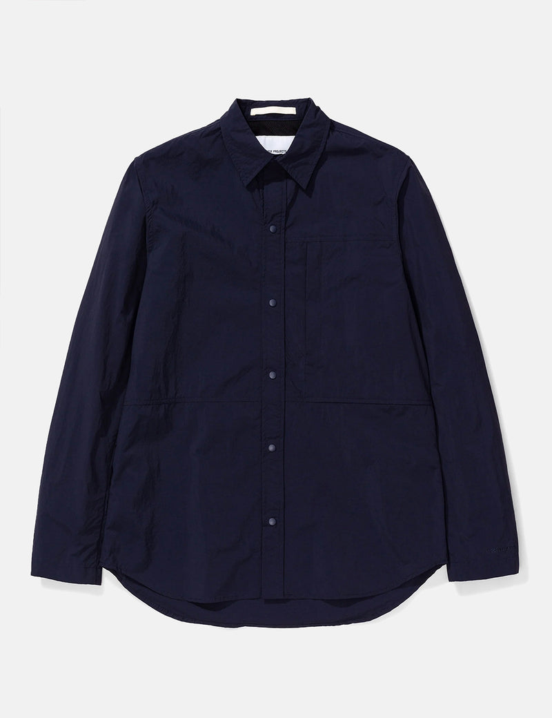 Norse Projects ThorstenPackableジャケット-ダークネイビーブルー