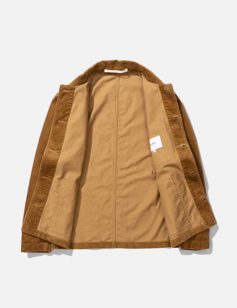Norse Projects Tyge Chemise En Velours Côtelé - Kaki Utilitaire