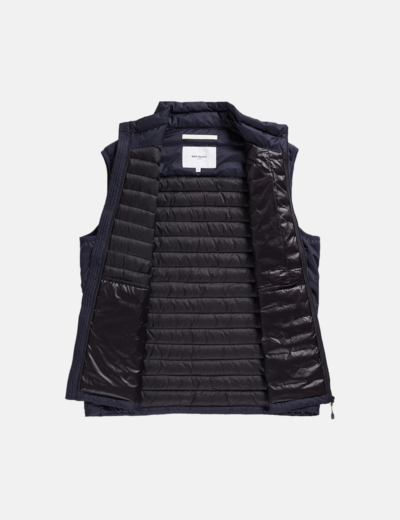 Gilet Norse Projects Birkholm Light Down Pertex - Bleu Marine Foncé