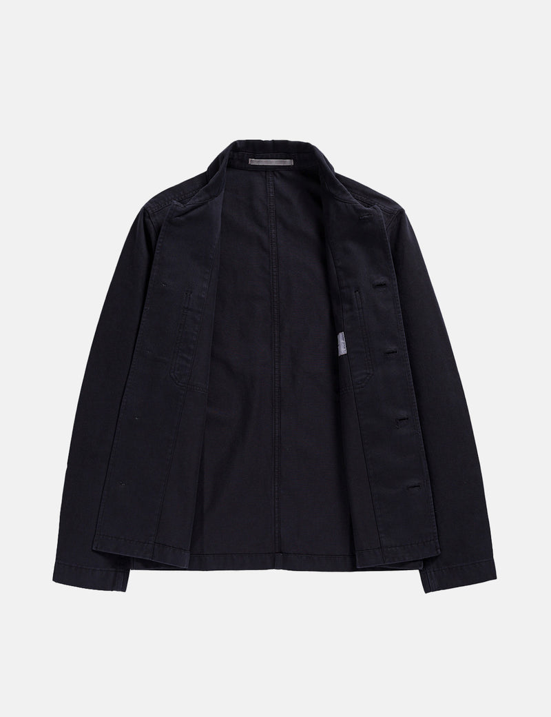 Norse Projects Tygeジャケット（オーガニックコットンツイル）-ダークネイビーブルー